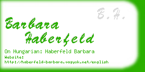 barbara haberfeld business card